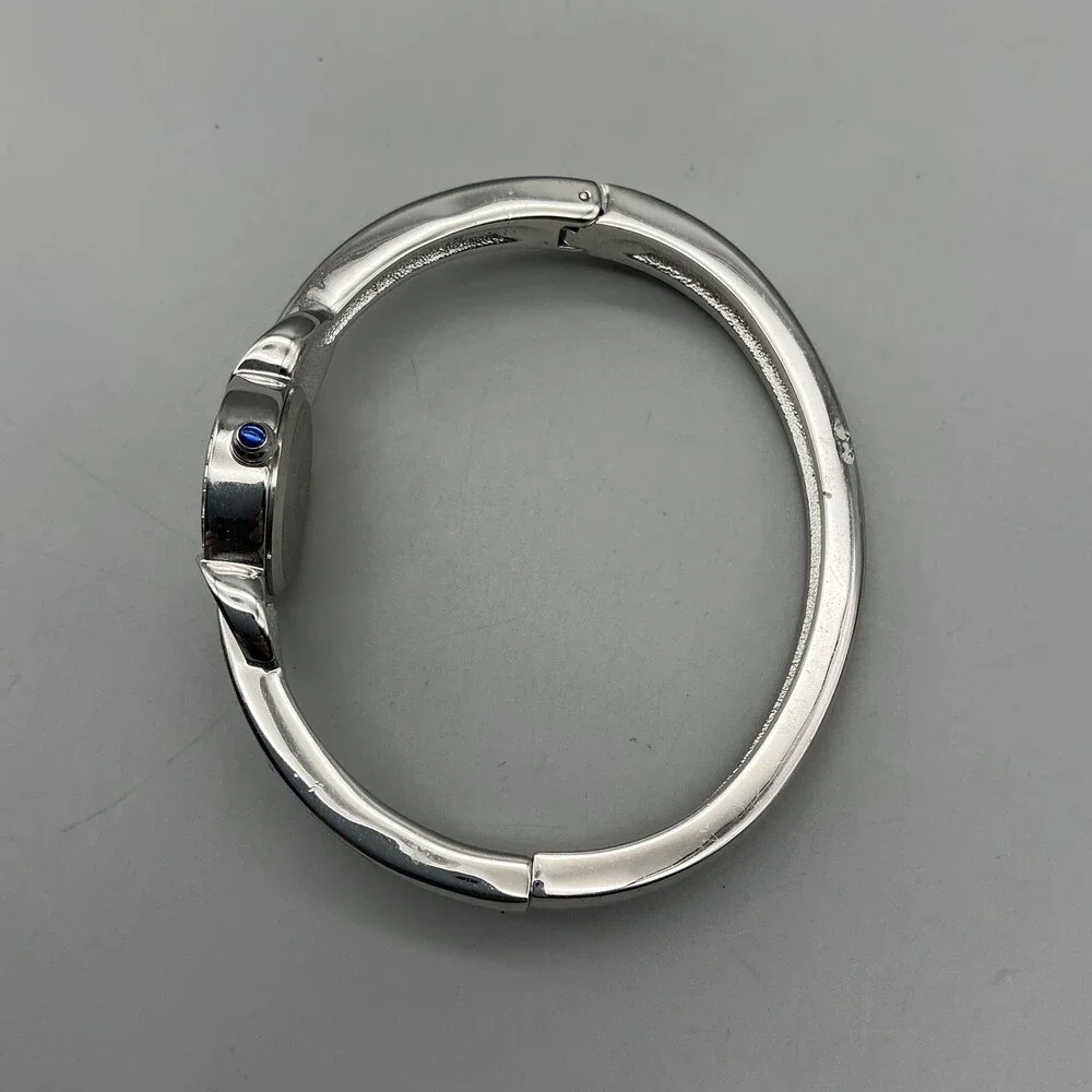 Nolan Miller Womens Watch 21mm Silver Tone MOP Dial Bangle Crystals 7